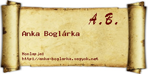 Anka Boglárka névjegykártya