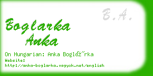 boglarka anka business card